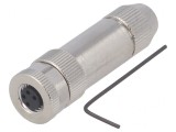 Conector M8 Mamă 4 PIN Drept Ecranat pe Cablu IP67 30V, TE Connectivity