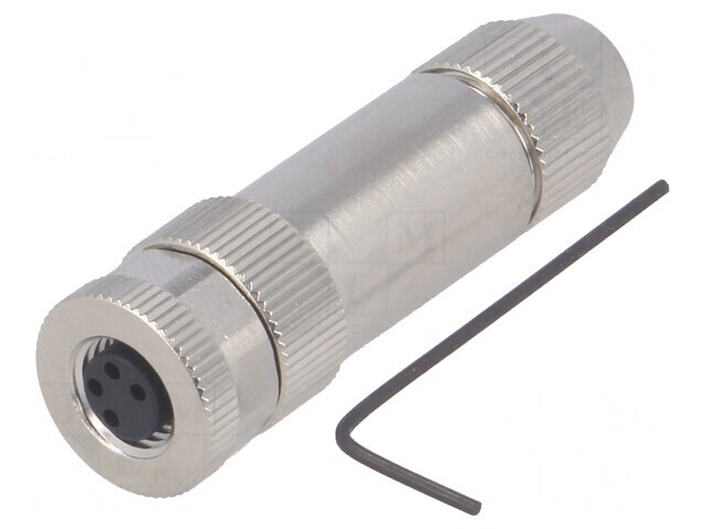 Conector M8 Mamă 4 PIN Drept Ecranat pe Cablu IP67 30V