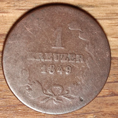 Baden - moneda de colectie - 1 kreuzer 1849 - Leopold I - starea care se vede