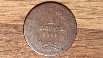 Baden - moneda de colectie - 1 kreuzer 1849 - Leopold I - starea care se vede foto