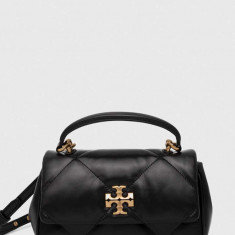 Tory Burch poseta de piele culoarea negru