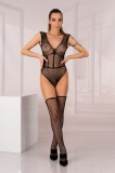 Cumpara ieftin LIV630-1 Set 2 piese lenjerie tip bodystocking din plasa supraelastica, LIVIA CORSETTI