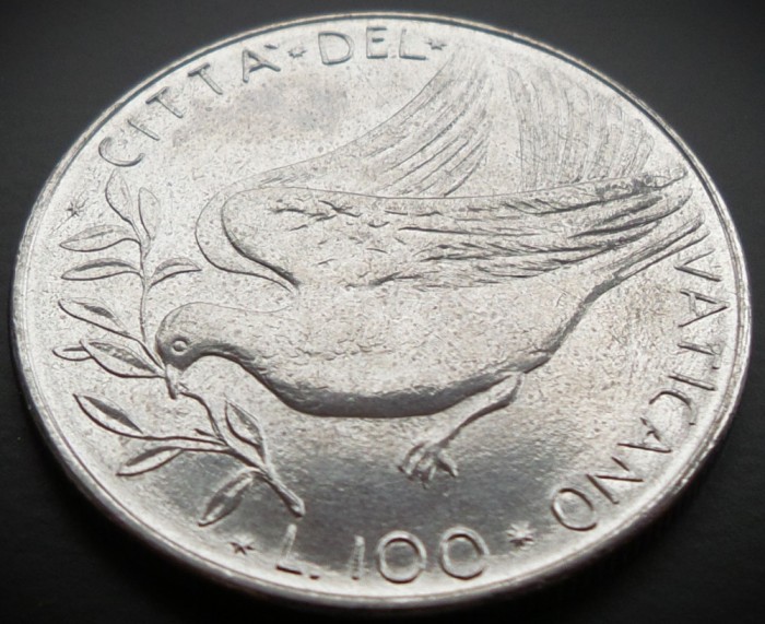 Moneda 100 LIRE - VATICAN, anul 1976 * cod 881 = UNC - Papa Paul VI-lea