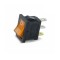 Intrerupator Rocker dreptunghiular miniatura SPST ON-OFF Galben cu led 250V 6A IP20 KCD1-2 3pini