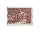 Polonia 1963 - ziua marcii postale, neuzata