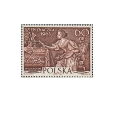 Polonia 1963 - ziua marcii postale, neuzata