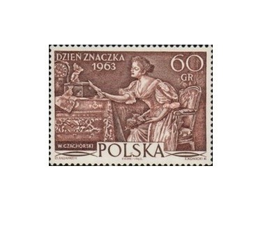 Polonia 1963 - ziua marcii postale, neuzata foto