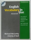 ENGLISH VOCABULARY IN USE , ADVANCED by MICHAEL McCARTHY and FELICITY O &#039; DELL , 2009 , LIPSA CD *