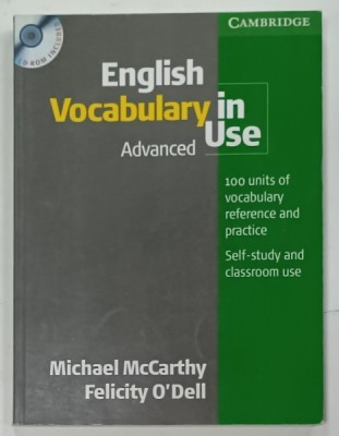 ENGLISH VOCABULARY IN USE , ADVANCED by MICHAEL McCARTHY and FELICITY O &amp;#039; DELL , 2009 , LIPSA CD * foto
