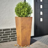 Cumpara ieftin Jardiniere de grădină 2 buc 35x35x75 cm Oțel pentru intemperii