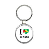 Iubesc Guyana : Cadou Breloc : Heart Flag Country Crest Guyanese Expat, Generic