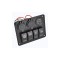 Panou de comutatoare cu priza, voltmetru, 4 &icirc;ntrerupatoare si port USB Cod: SPA21 Automotive TrustedCars