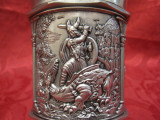 PAHAR POCAL ZINC BMF DECOR CU DRAGON 11.5 CM