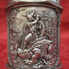 PAHAR POCAL ZINC BMF DECOR CU DRAGON 11.5 CM