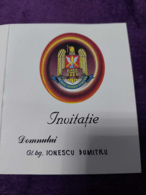 INVITATIE-General de brigada PETRE BOTEZATU-General brigada (R)Dumitru IONESCU foto