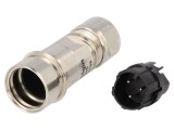 Conector circular 3 PIN Buccaneer 6000 nichelat