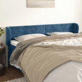 VidaXL Tăblie pat cu aripioare albastru &icirc;nchis 163x23x78/88 cm catifea