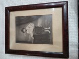 Tablou ,fotografie Tanara in costum popular ,anii 1935, Format A4 .INRAMATA.