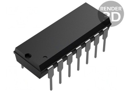 Microcontroler PIC 28kB ADC DAC EUSART I2C SPI THT foto