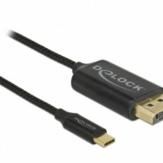 Cablu USB-C la DisplayPort (DP Alt Mode) 4K 60Hz T-T 1m coaxial, Delock 83709