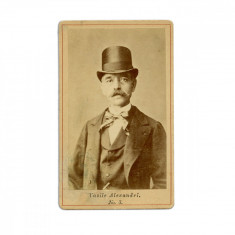 Vasile Alecsandri, fotografie format carte-de-visite, atelier Frații Șaraga