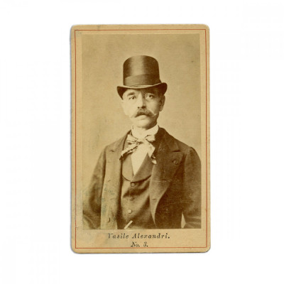 Vasile Alecsandri, fotografie format carte-de-visite, atelier Frații Șaraga foto