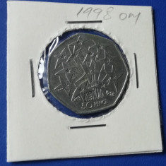 M3 C50 - Moneda foarte veche - Anglia - fifty pence omagiala - 1998