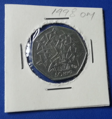 M3 C50 - Moneda foarte veche - Anglia - fifty pence omagiala - 1998 foto