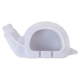 Matrita pentru suport periute de dinti in forma de melc, 12.8 x 7 cm, silicon, alb