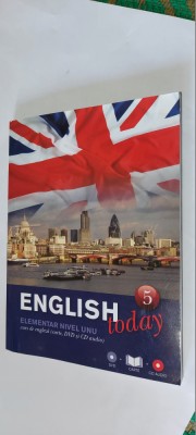 English Elementar Nivel 1 NUMARUL 5 , CU CD-UL SI DVD-UL AFERENT . foto
