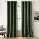 Set doua draperii catifea blackout, verde inchis