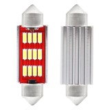Becuri LED CANBUS 4014 12SMD Festoon C5W C10W C3W 41mm Alb 12V 24V