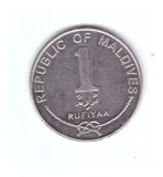 Moneda Maldive 1 rufiyaa 2007, stare foarte buna, curata