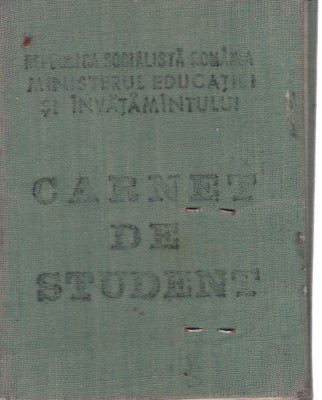 AMS - CARNET DE STUDENT 1989 foto
