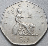 50 pence 1997 Marea Britanie, 3rd portrait; small type, km 940.2, Europa