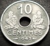 Moneda istorica 10 CENTIMES - FRANTA, anul 1941 * cod 4543 = excelenta MODEL MIC, Europa, Zinc