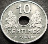 Cumpara ieftin Moneda istorica 10 CENTIMES - FRANTA, anul 1941 * cod 4543 = excelenta MODEL MIC, Europa, Zinc