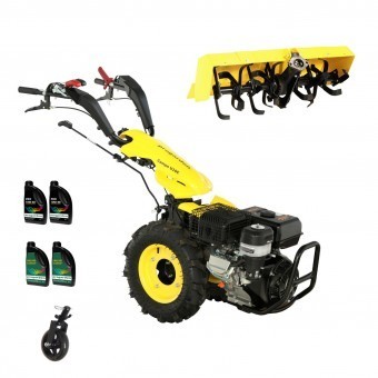 ProGARDEN Pachet Campo U16E Motocultor 14CP + Roata sustinere + Freza tractata FT90 + 4L Ulei foto