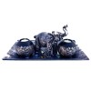 Set 2 Suporturi Lumanari Lemn cu Elefant si Farfurie Frunza, 35 cm, Negru - Decor Romantic, Casa Noua