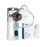 Nebulizator Portabil Mesh &ndash; Inhalator Compact pentru Copii și Adulți, Silențios, Re&icirc;ncărcabil USB, Alb/Negru