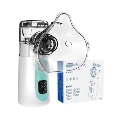 Nebulizator Portabil Mesh &amp;ndash; Inhalator Compact pentru Copii și Adulți, Silențios, Re&amp;icirc;ncărcabil USB, Alb/Negru foto