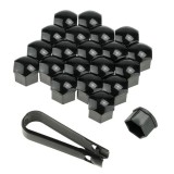 Cumpara ieftin Set 20 capace prezoane, Skoda, Negru 17mm