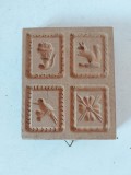 ** Matrita lemn forma prajitura biscuiti turta dulce fursecuri, crafts - cu 4 imagini rustice - pasari si flori