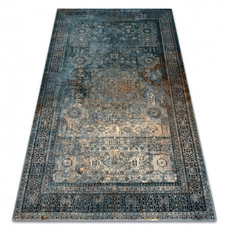 Covor de l&acirc;nă OMEGA Mamluk Vintage, rozetă albastru &icirc;nchis, 170x235 cm