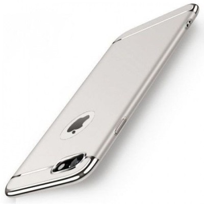 Husa pentru Apple iPhone 8 Plus ofera protectie 3in1 Ultrasubtire Lux Silver Matte foto