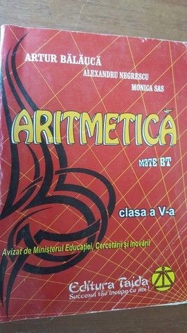 Aritmetica clasa a V-a- Artur Balauca, Monica Sas