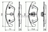 Set placute frana,frana disc AUDI A6 Avant (4G5, C7, 4GD) (2011 - 2016) BOSCH 0 986 495 110