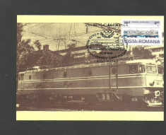 ROMANIA 1981 - LOCOMOTIVA ELECTRICA 060 EA, ILUSTRATA MAXIMA BUZAU, FDCRO1 foto