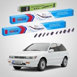 Cumpara ieftin Ștergătoare Mitsubishi Colt III/IV (C5_A, CA_A) 1988-1996 | Set Față și Spate Flat Premium &ndash; TeamCar&reg;