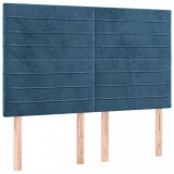 Cumpara ieftin Tablii de pat, 4 buc, albastru inchis, 72x5x78/88 cm, catifea